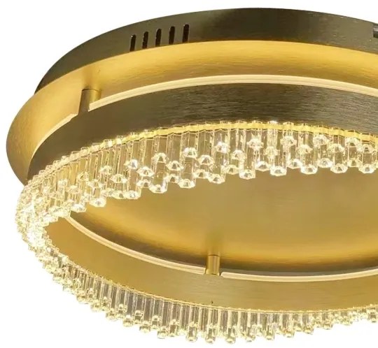 Plafonieră LED, 36 W/230 V, Ø 43 cm, auriu