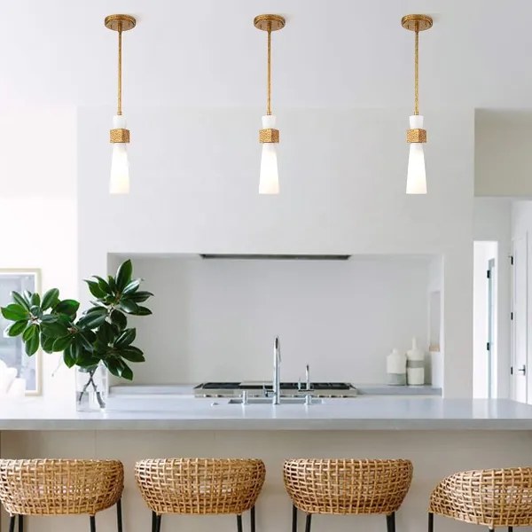 Elstead KRISTY-MP-DG-OPAL - Pendul pe tijă KRISTY, 1xE27/40W/230V, Ø 15,2 cm, finisaj cupru