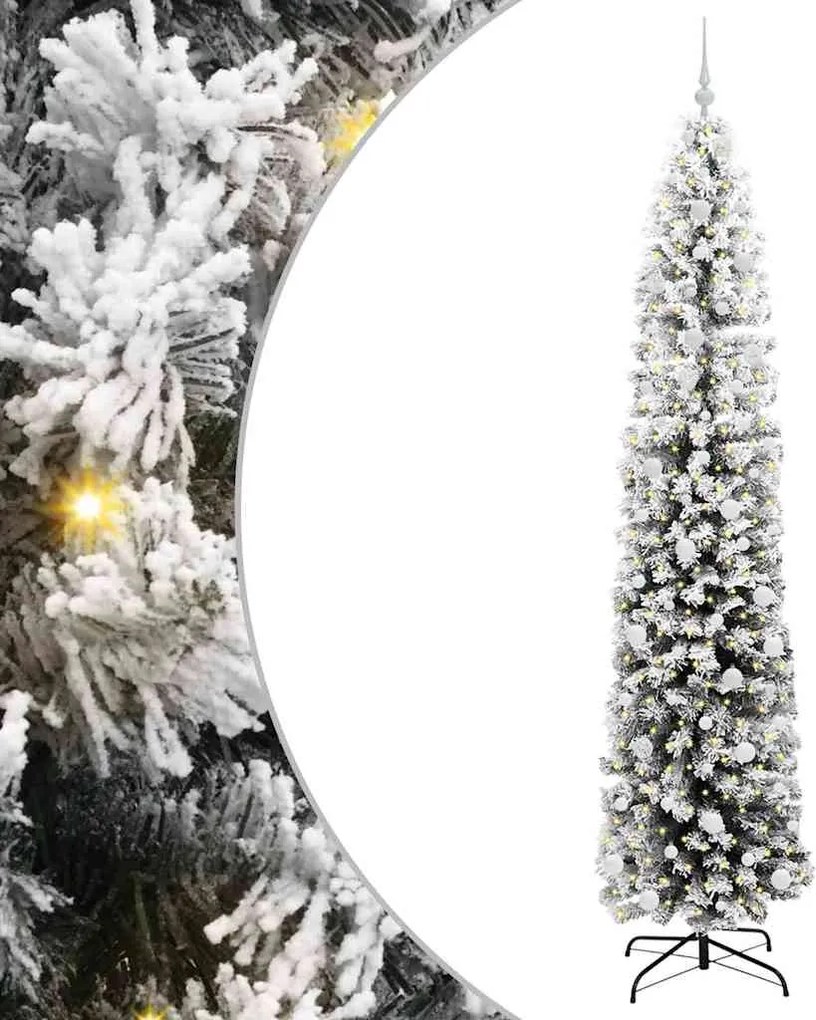 vidaXL Brad de Crăciun artificial Verde 240 cm PVC și oțel și plastic