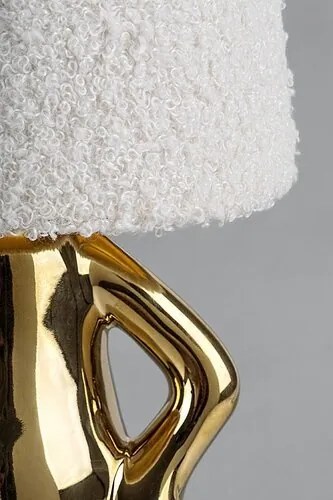 Veioza/Lampa de masa decorativa Smurfy auriu/crem