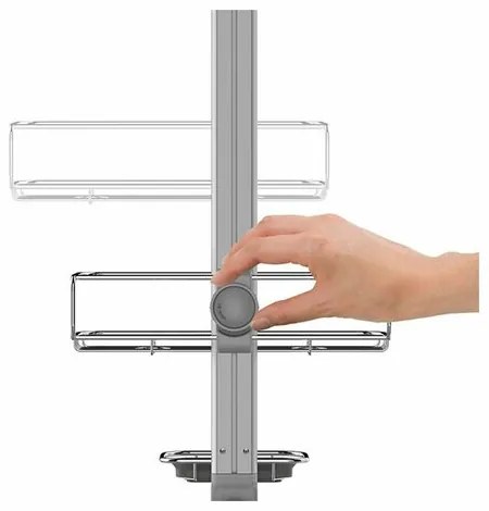 Simplehuman Suport reglabil pentru duș cu rafturi