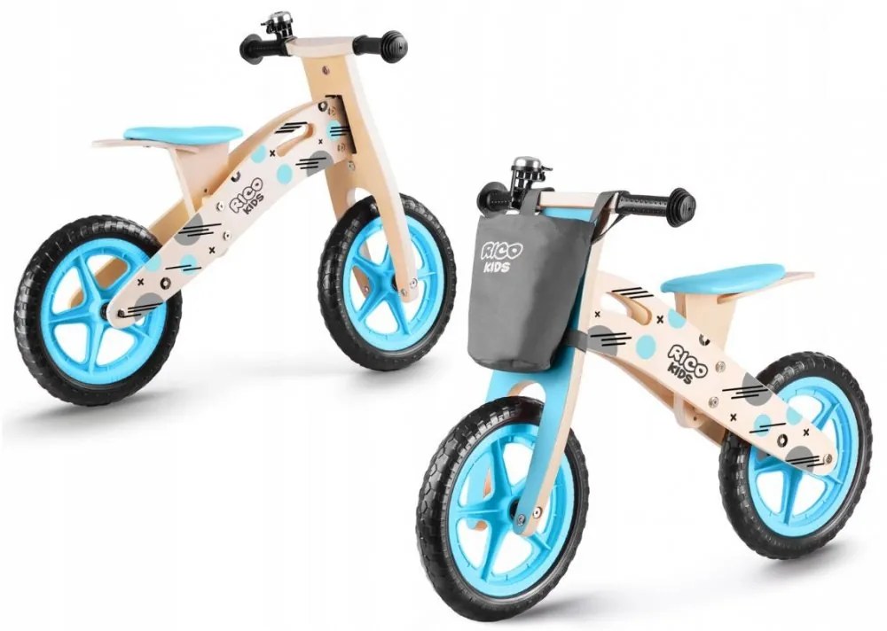 Bicicletă copii fără pedale din lemn Ricokids Harry
