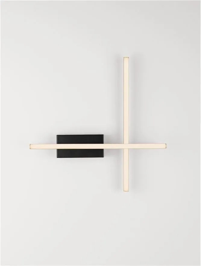 Aplica de perete LED design modern QUAM negru, auriu