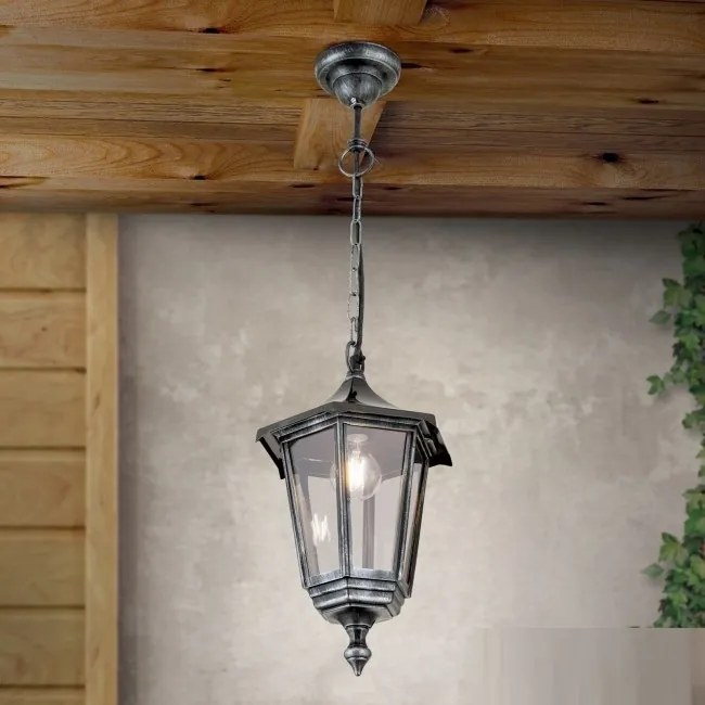 Pendul exterior stil clasic IP43 Hermine AL 11K/82542/A schwarz-silber OR