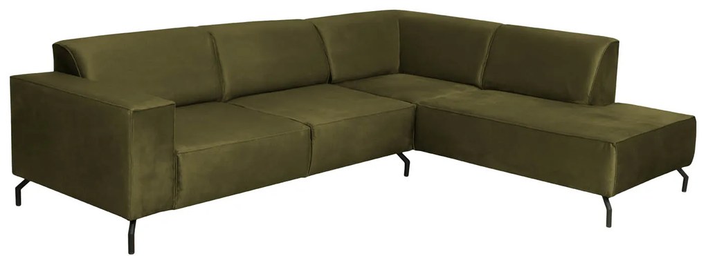 Coltar fix RICARDO M, cu arcuri, colt dreapta, kaki, 275x210x78 cm