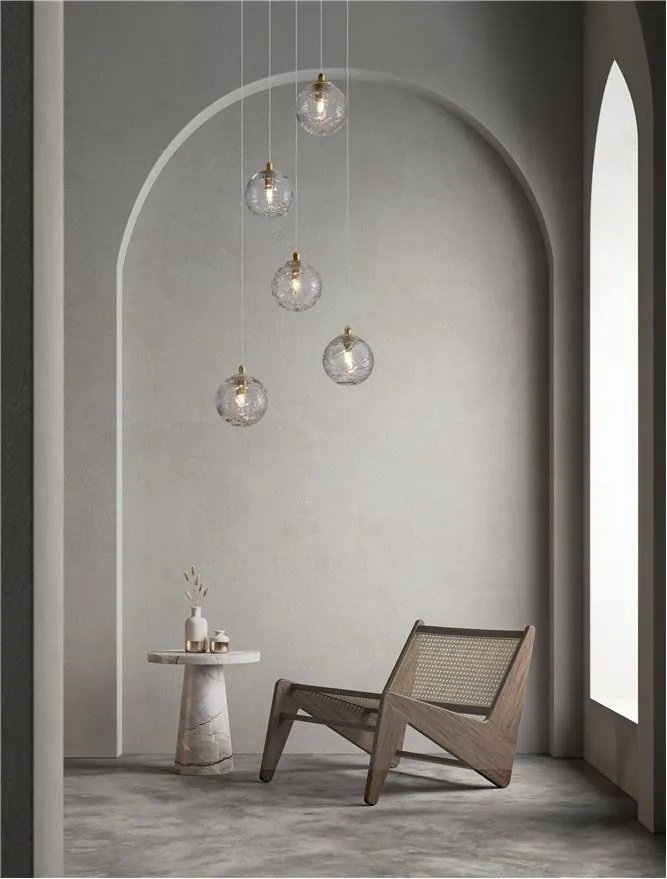 Lustra moderna cu 5 Pendule design decorativ COEN auriu