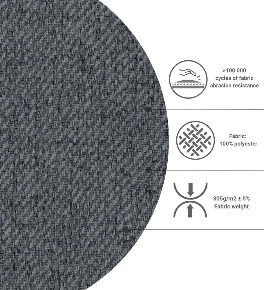 Pat boxspring gri/în culoare naturală cu spațiu de depozitare 200x200 cm Faro – Maison de Rêve