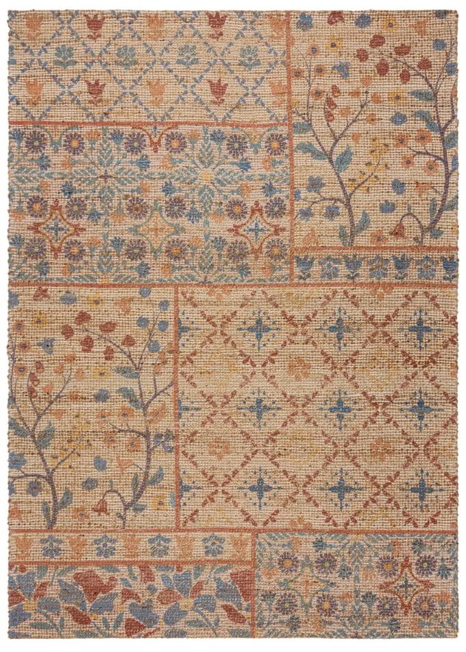 Covor în culoare naturală țesut manual din amestec de iută 80x150 cm Taylor Patchwork – Flair Rugs