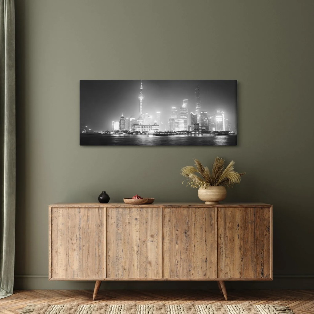 Tablou cu zgârăie nori moderene (120x50 cm)