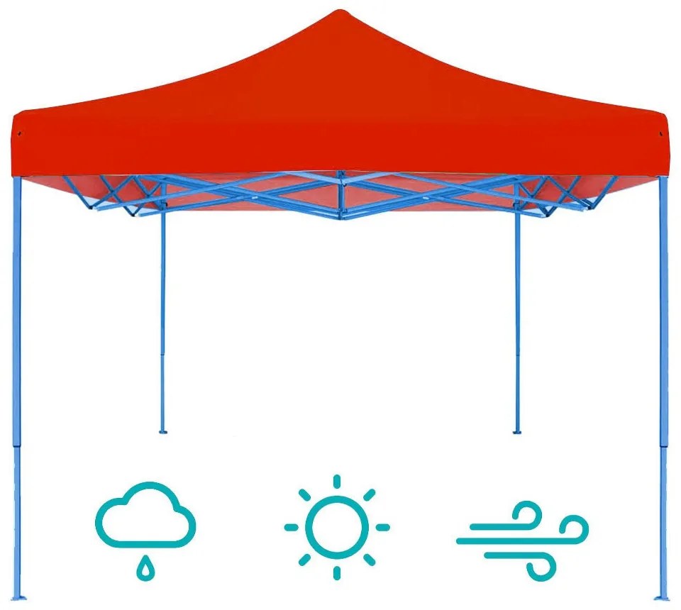 Pavilion pliant 2,9x2,9m-rosu