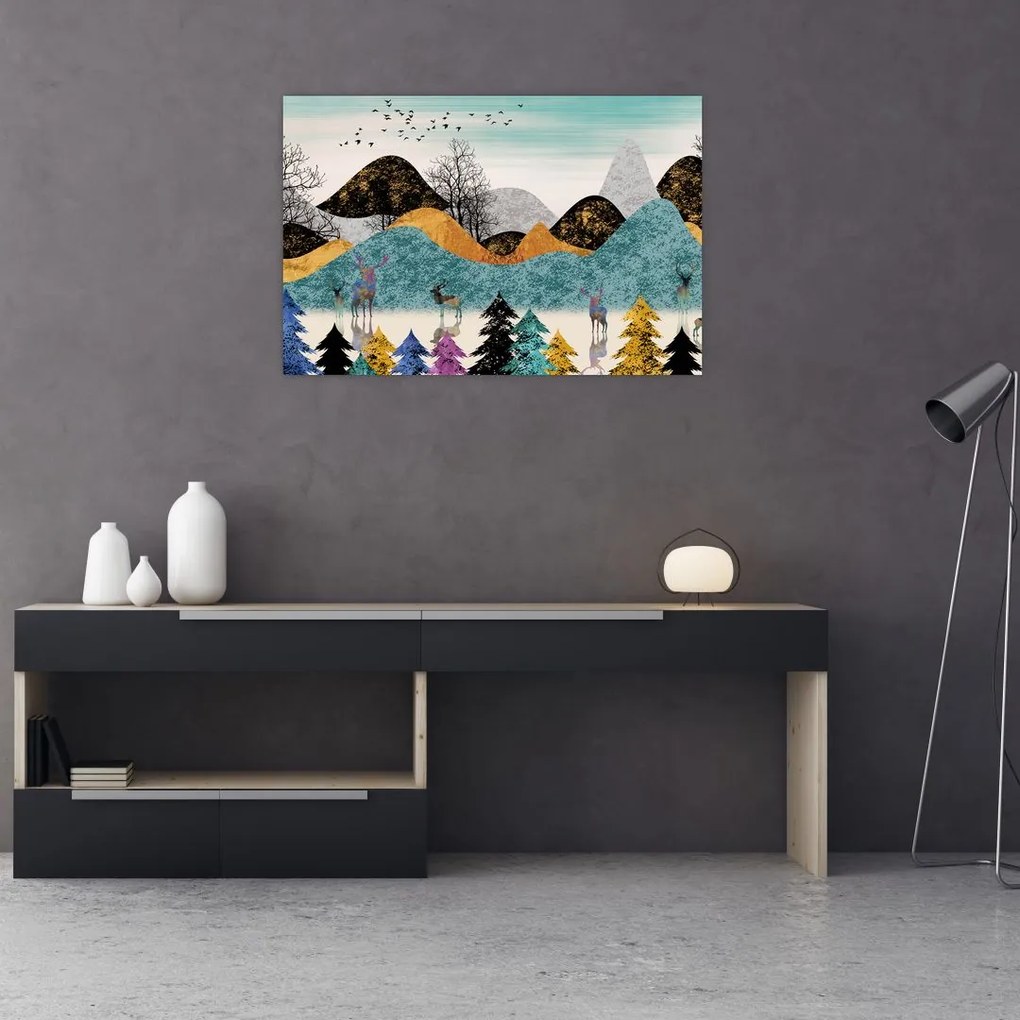 Tablou fgrafic cu cebi (90x60 cm)