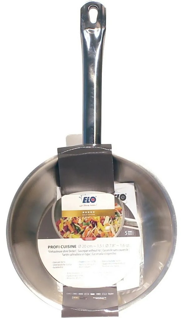 Elo 24320 Cratiță din oțel inoxidabil ProfiCuisine 20 cm, 2,2 l, 2,2 l