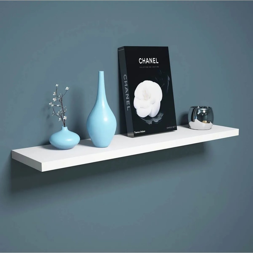 Raft de perete, Board Homs, Alb, 60 x 14 x 1.8 cm, PAL