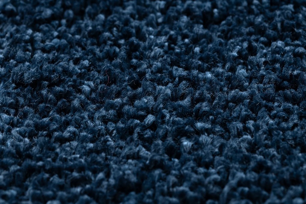 Covor Berber 9000 pătrat albastru inchis Franjuri shaggy