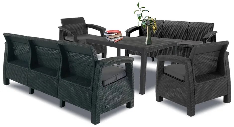 Set de mobilier de grădină Corfu Love Max Duo cu masă Melody