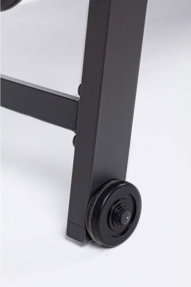 Șezlong de grădină gri antracit din metal Hilde – Bizzotto