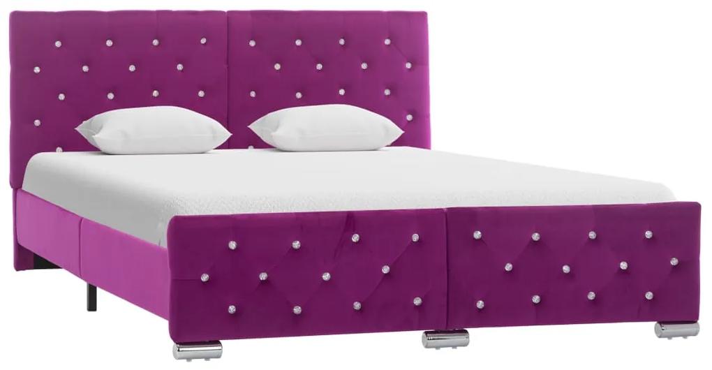 286820 vidaXL Cadru de pat, violet, 140 x 200 cm, material textil
