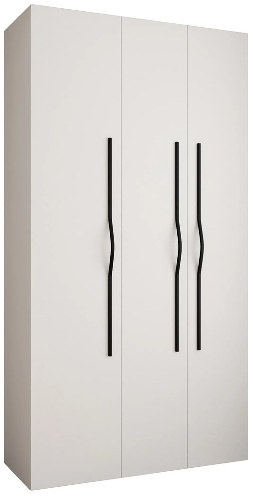 Dulap de haine 130 cm Carmela 50-2 (alb + Negru). 1126733