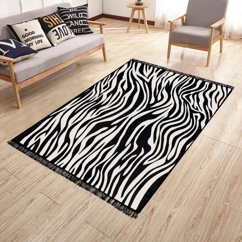 Covor lavabil cu 2 fețe Kate Louise Zebra, 120 x 180 cm