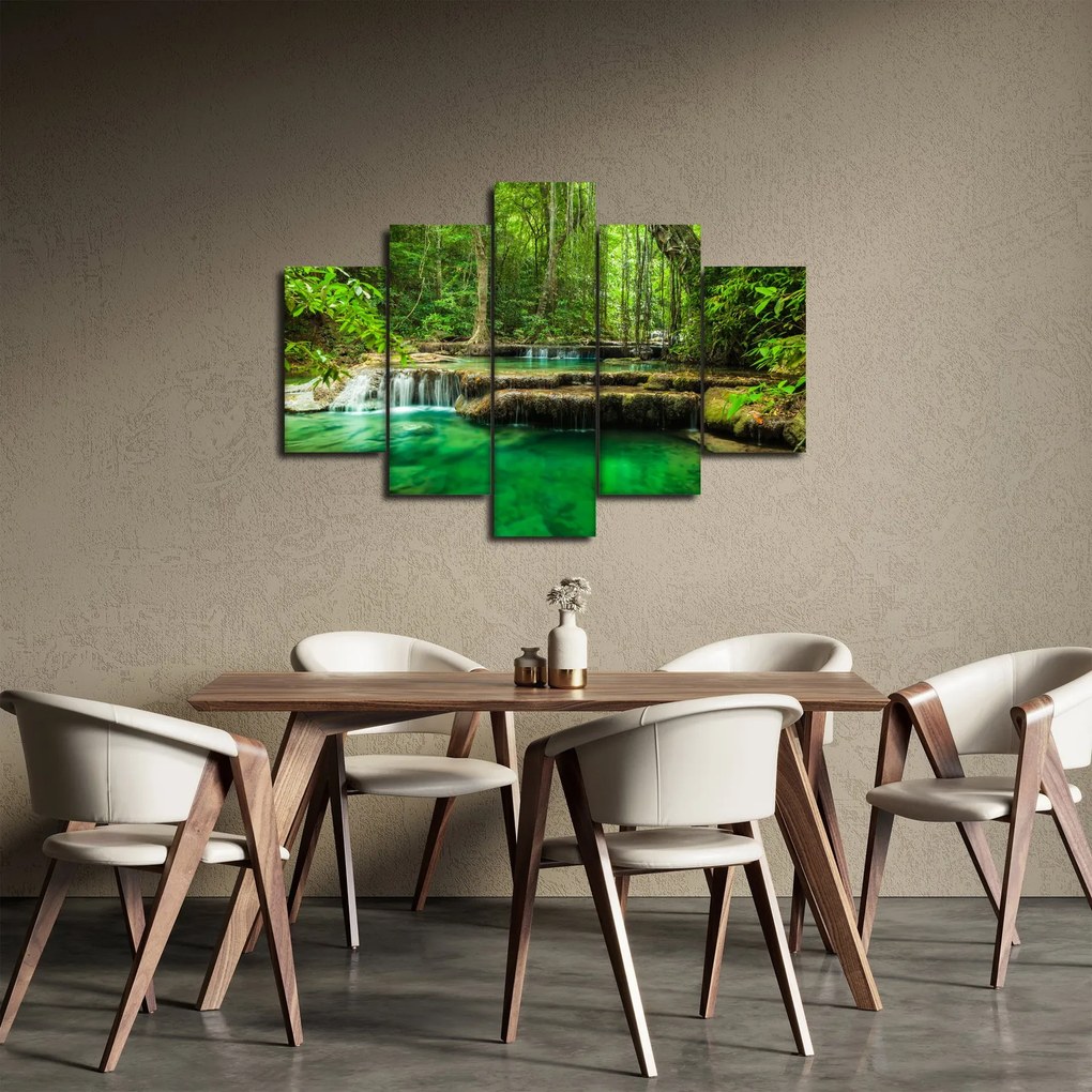 Tablou - Cascada verde (150x105 cm)
