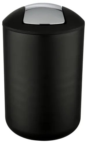 WENKO 21212100 - Coș BRASIL 19,5 x 31 cm, negru/crom lucios