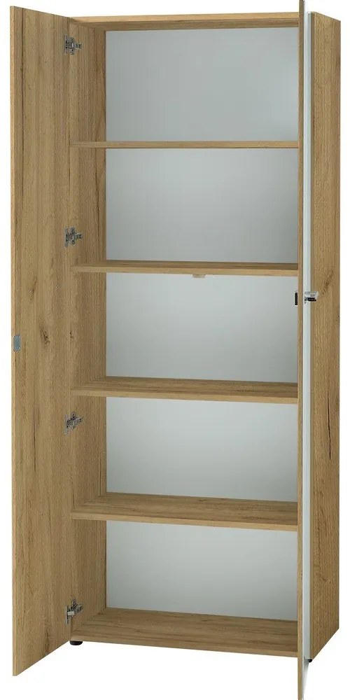 Șifonier alb cu aspect de lemn de stejar 80x196 cm Monteria – Germania