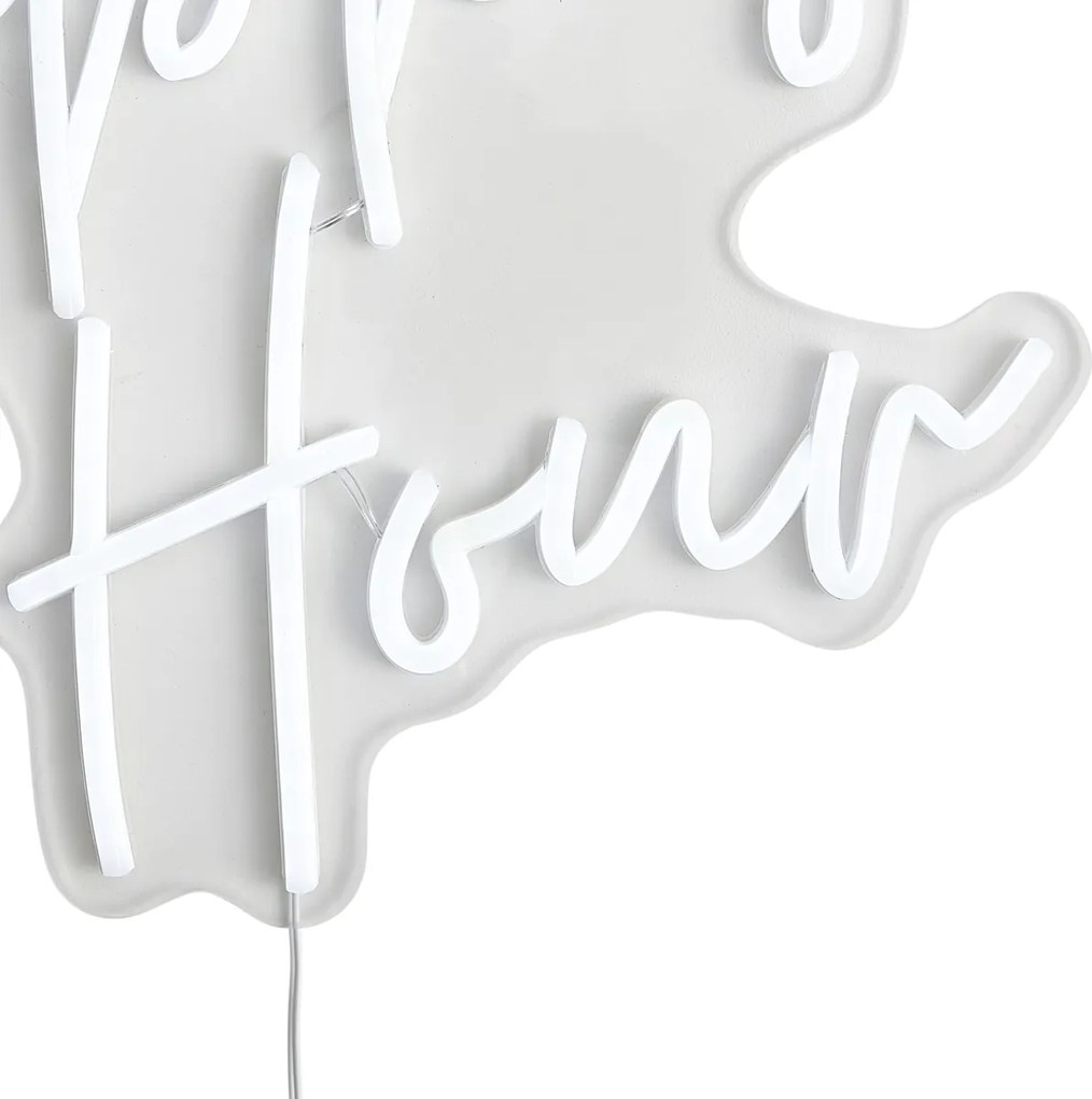 Lampă de perete neon albă inclusiv LED - Happy Hour