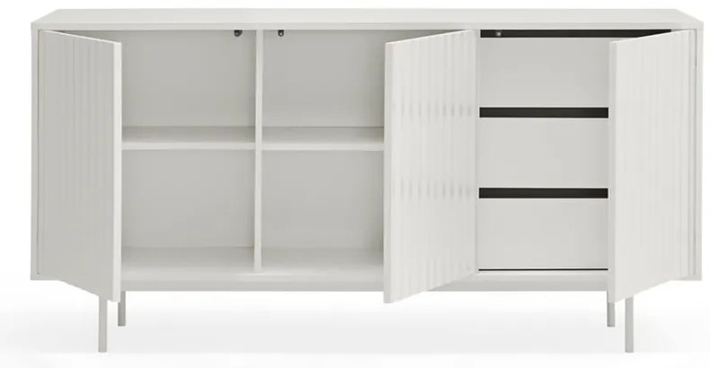 Comodă albă joasă 159x80 cm Sierra – Teulat