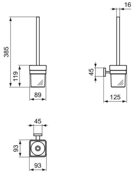 Perie WC sticla mata Ideal Standard IOM