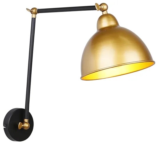 Lampă de perete TRUCK 1xE27/40W/230V aurie/neagră