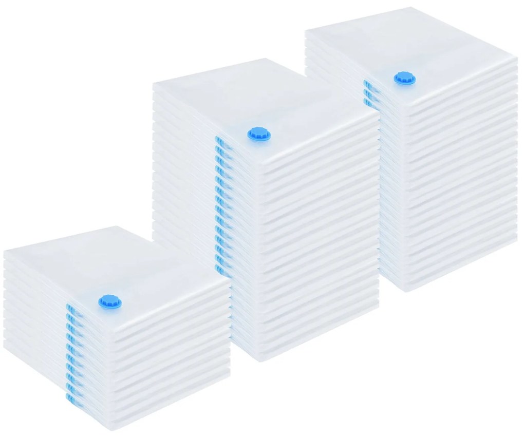 vidaXL Saci de depozitare cu vid cu depozitare 50 pcs 130 x 100 cm