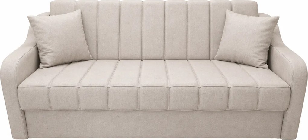 Canapea ALEX extensibila, 3 locuri, cu lada de depozitare, stofa bej, 220x90x90 Bej