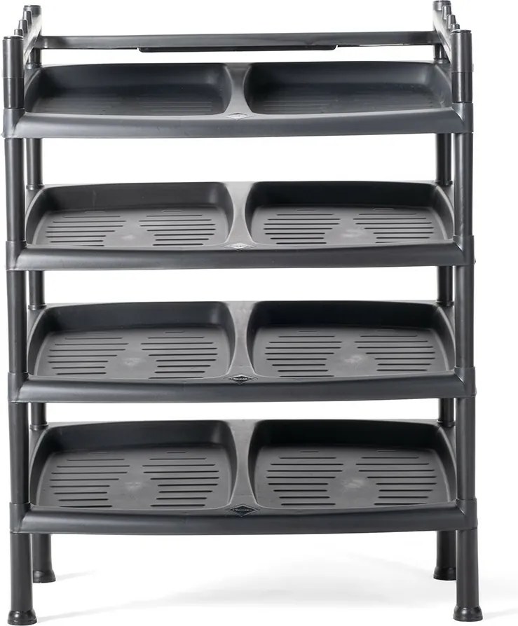 Raft pentru pantofi 4 etaje Black 52 x 34 x 67 cm