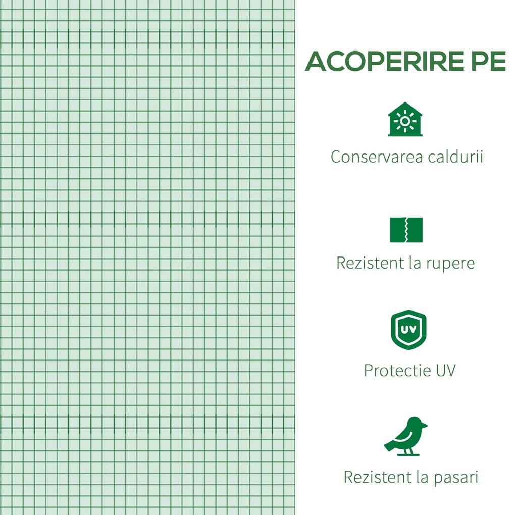 Outsunny Prelata Sera 6×3×2 m – Cu 12 Ferestre, Usa Rulanta si Margini | Aosom Romania