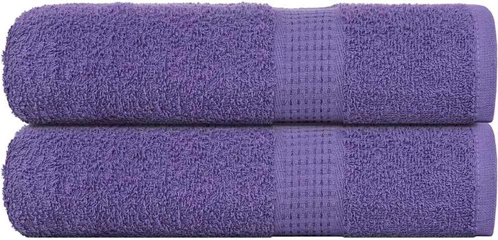 vidaXL Prosoape de mâini, FROGN, 2 buc., violet, 50x100 cm, 360 g/m²