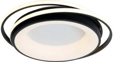 Brilagi - Plafonieră LED dimabilă FLARE LED/84W/230V 47x51 cm neagră + telecomandă