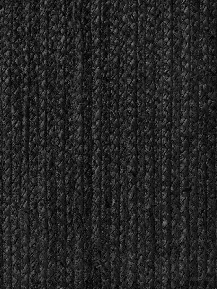 Covor negru reversibil/țesut manual din iută 160x230 cm Braided – Hanse Home