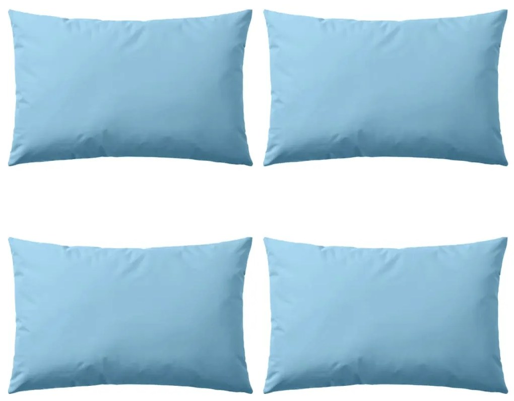 vidaXL Perne de exterior, 4 buc., albastru deschis, 60 x 40 cm