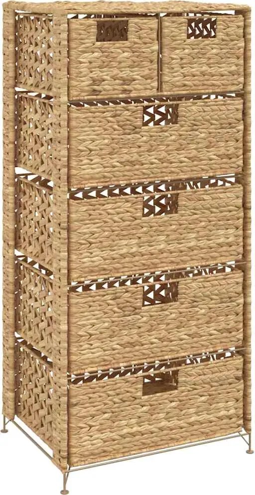 vidaXL Unitate de depozitare cu 6 coșuri, 47x37x100 cm zambilă de apă