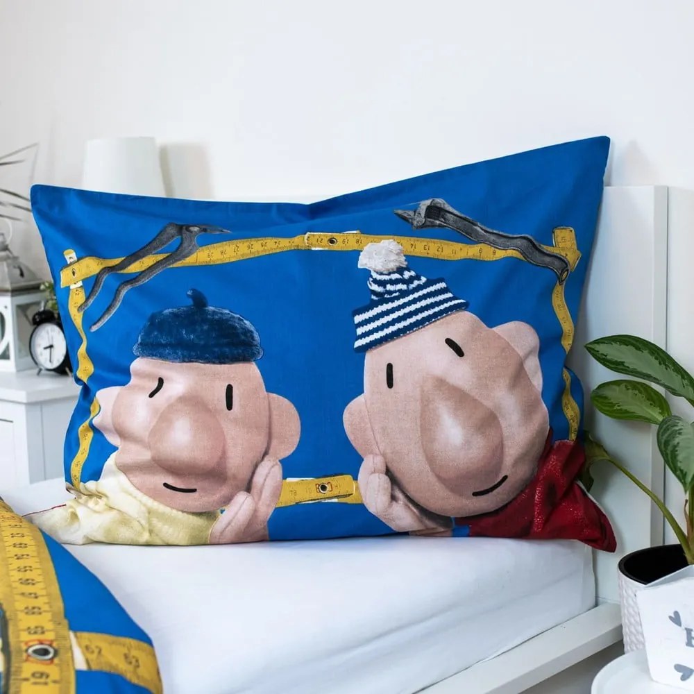 Lenjerie de pat pentru copii din bumbac pentru pat de o persoană 140x200 cm Pat a Mat – Jerry Fabrics