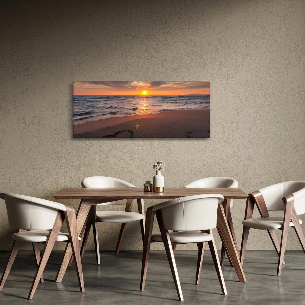 Tablou - Inima în nisip (120x50 cm)