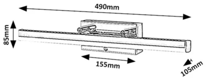 Aplica de perete LED pentru oglinda baie IP44 Turgon