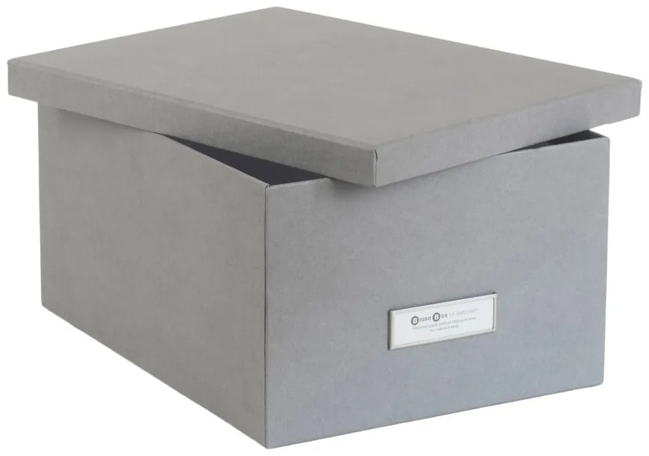Set 3 cutii de depozitare Bigso Storage Box of Sweden Inge, gri