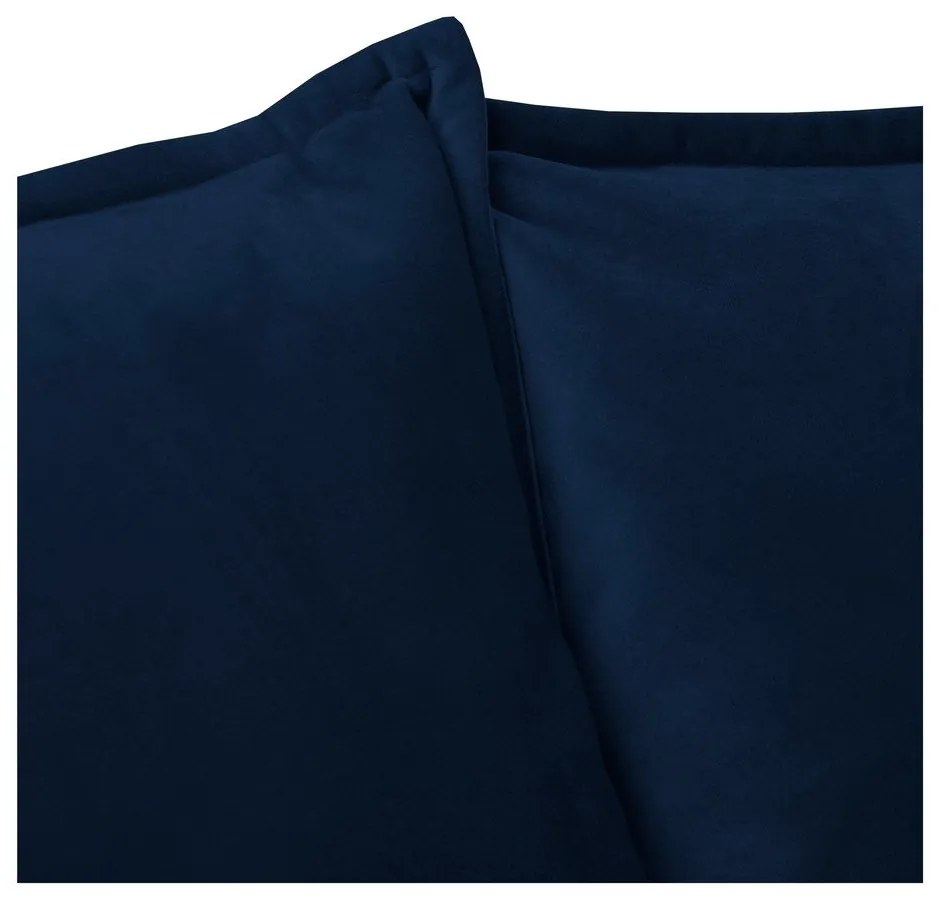 Canapea albastru-închis cu tapițerie din catifea 138 cm Juli – Ropez