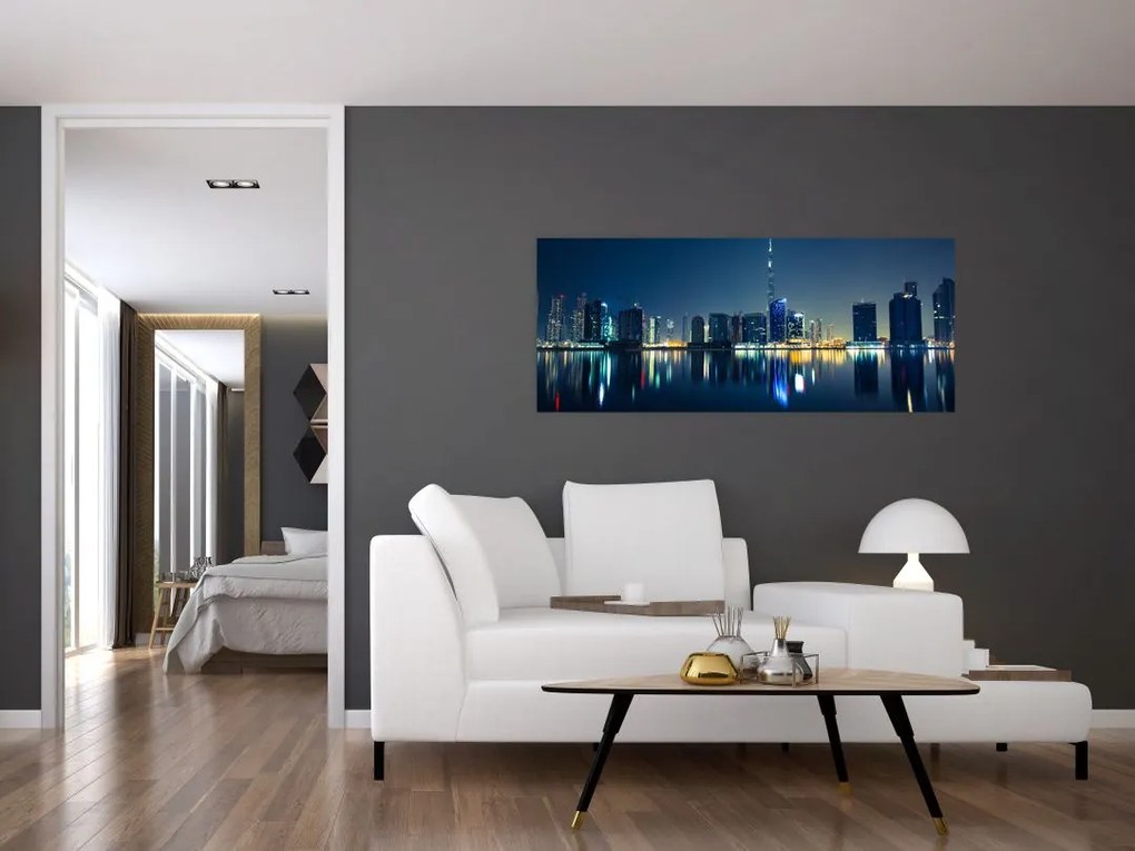 Tablou cu orașul nocturn (120x50 cm)
