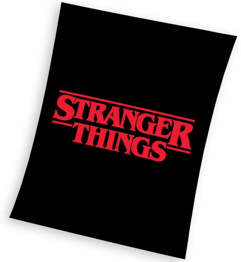 Carbotex Pătură pentru copii Stranger Things Black, 130 x 170 cm