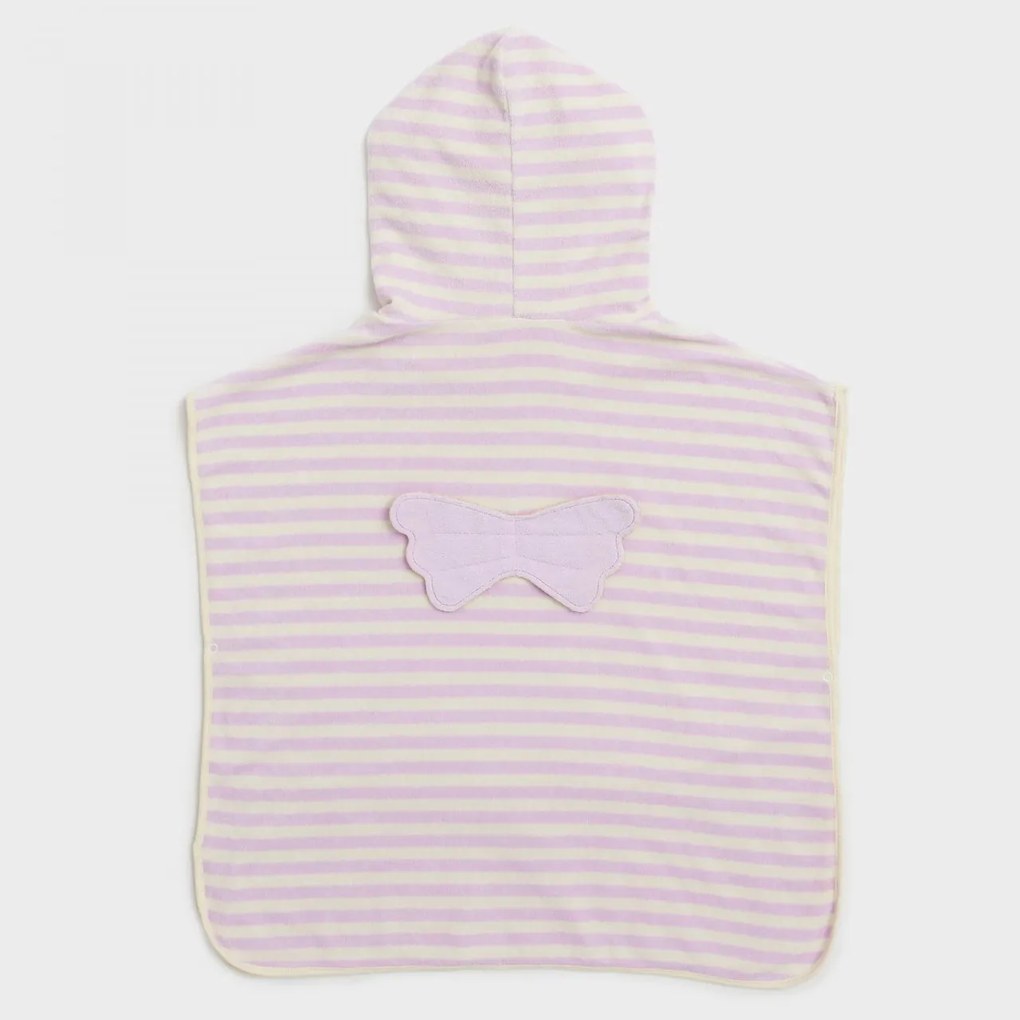 Poncho cu glugă copii Princess Swan Soft Lilac