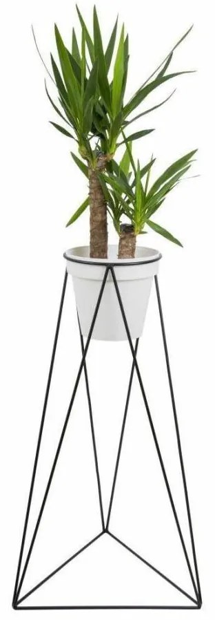 Suport de ghiveci TRIANGL 90x50 cm negru