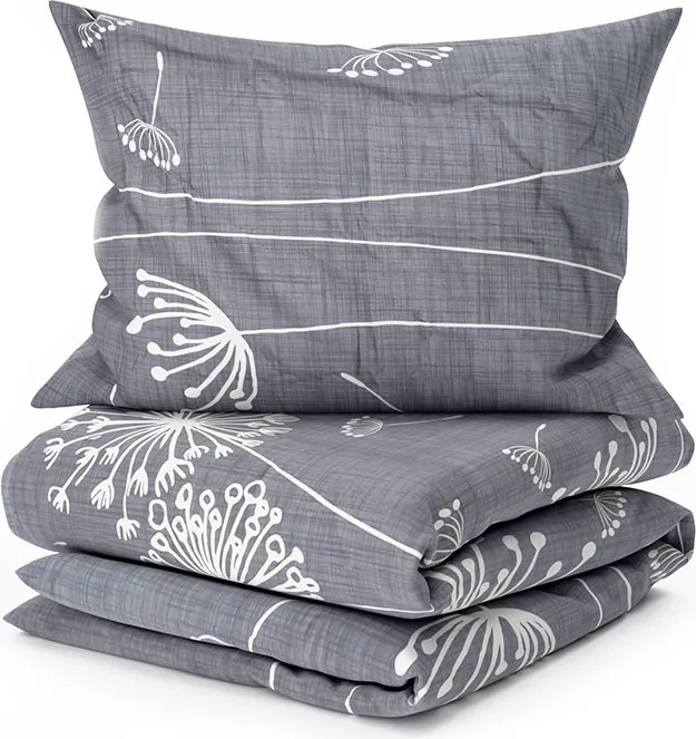 Lenjerie de pat din bumbac SOFT MEADOW gri Dimensiune lenjerie de pat: 70 x 90 cm | 140 x 200 cm