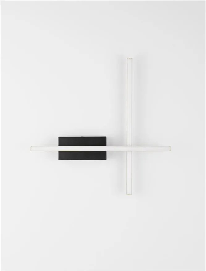 Aplica de perete LED design modern QUAM negru, auriu